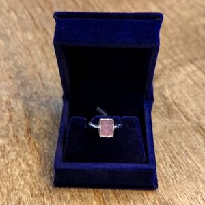 NWT 925 Silver and Genuine Lepidolite Gemstone Ring size 5